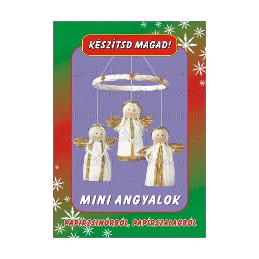 Papírszalag figura Mini angyalok 3 db