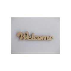 Fafigura Welcome felirat 1,5x7,5 cm