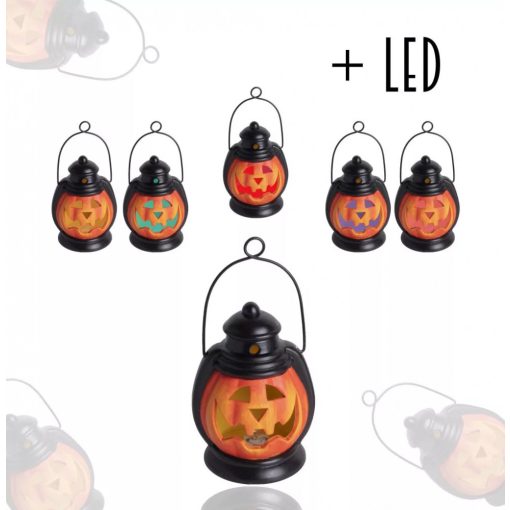 Halloween töklámpás LED izzós, váltakozó színű 1 db