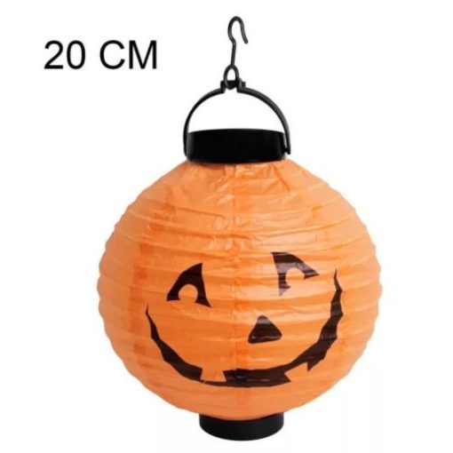 Papírlámpa LED izzóval narancssárga 20 cm