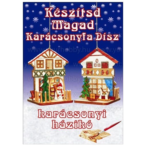 Karácsonyfa dísz, karácsonyi házikó